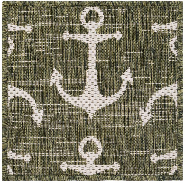 1' 4 x 1' 4 Easy-Clean Coastal Indoor / Outdoor Sample Rug