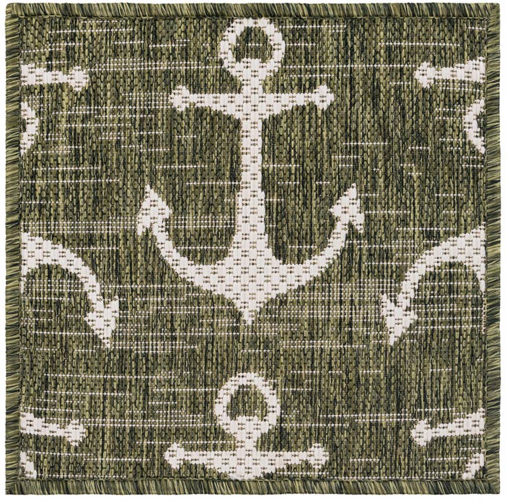 Detail image of 1' 4 x 1' 4 Easy-Clean Coastal Indoor / Outdoor Sample Rug