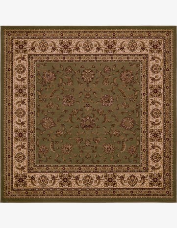 Green Aditi Square Rug