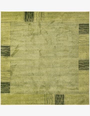 Green Angelica Square Rug