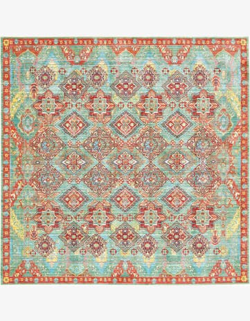 8' x 8' Aqua Square Rug