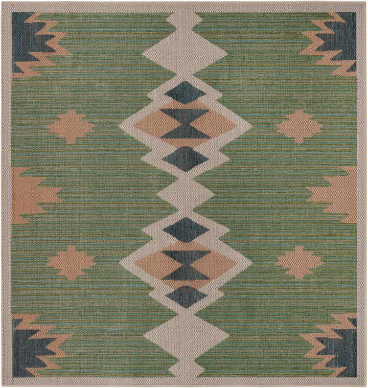 7' 10 x 7' 10 Easy-Clean Baja Indoor / Outdoor Square Rug