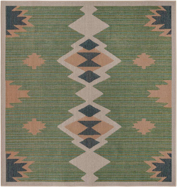 Detail image of 7' 10 x 7' 10 Easy-Clean Baja Indoor / Outdoor Square Rug