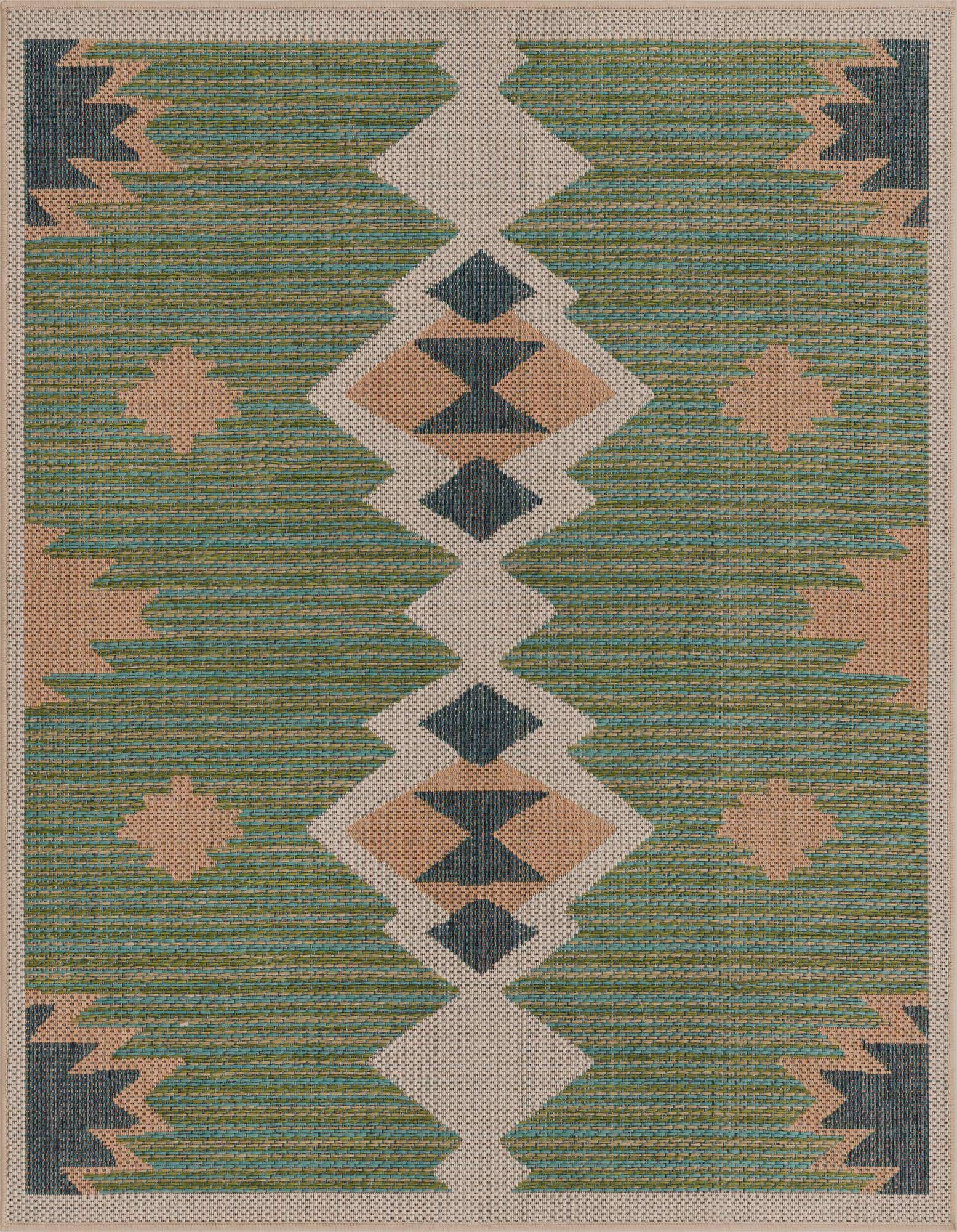 5' 3 x 5' 3 Easy-Clean Baja Indoor / Outdoor Square Rug