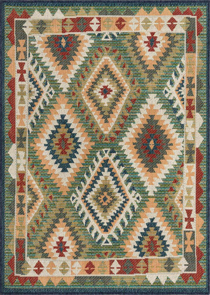 5' 3 x 5' 3 Easy-Clean Baja Indoor / Outdoor Square Rug