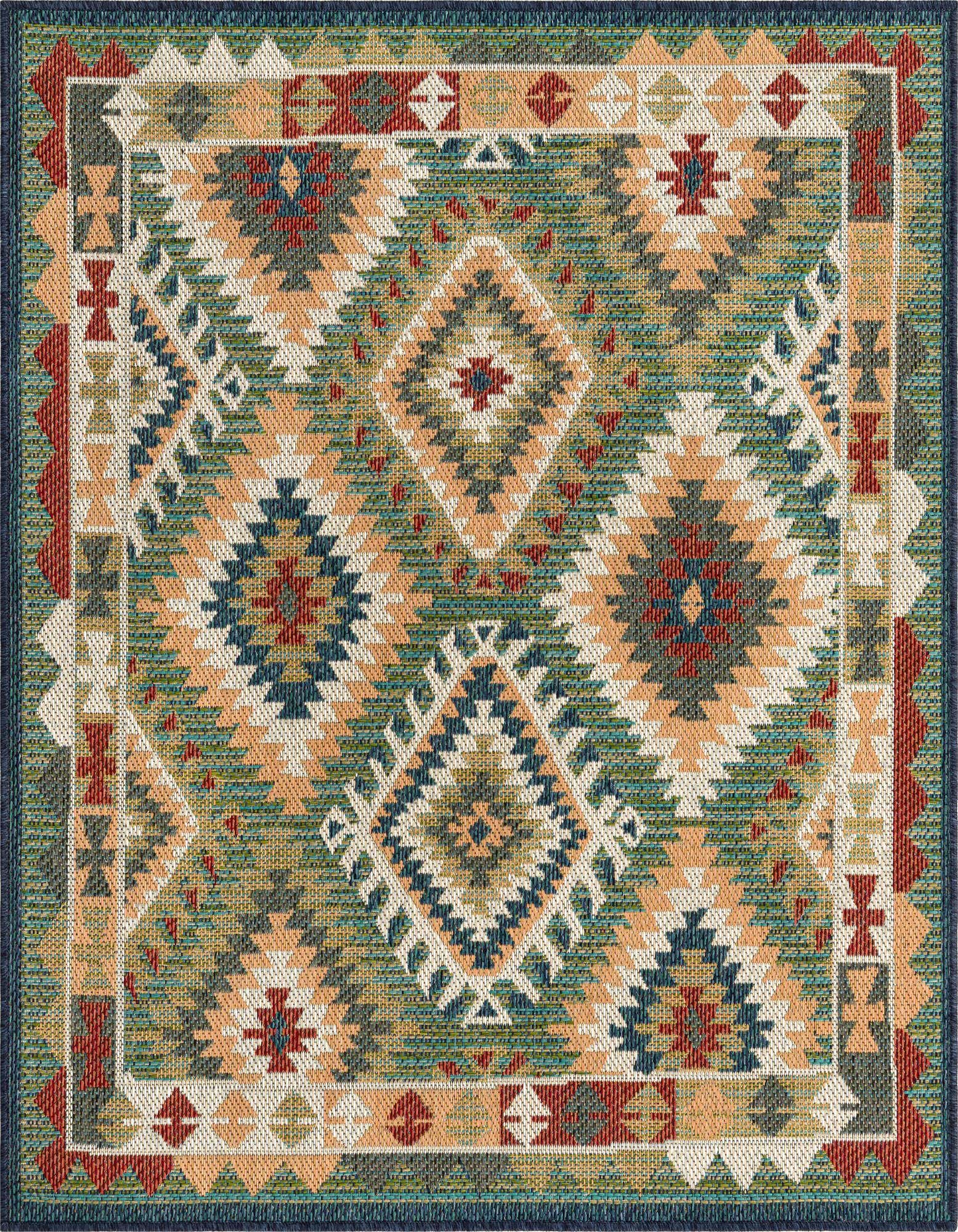 5' 3 x 5' 3 Easy-Clean Baja Indoor / Outdoor Square Rug