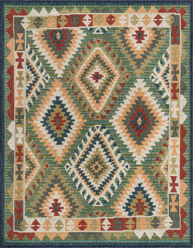 Detail image of 5' 3 x 5' 3 Easy-Clean Baja Indoor / Outdoor Square Rug