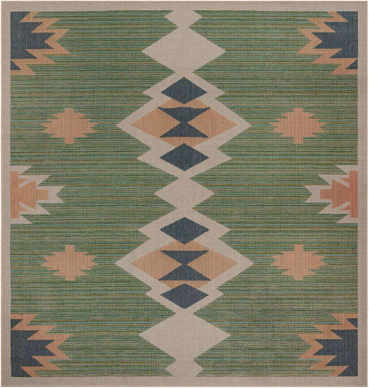 Detail image of 10' x 10' Easy-Clean Baja Indoor / Outdoor Square Rug
