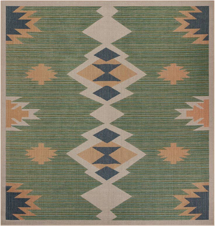 Detail image of 12' x 12' Easy-Clean Baja Indoor / Outdoor Square Rug