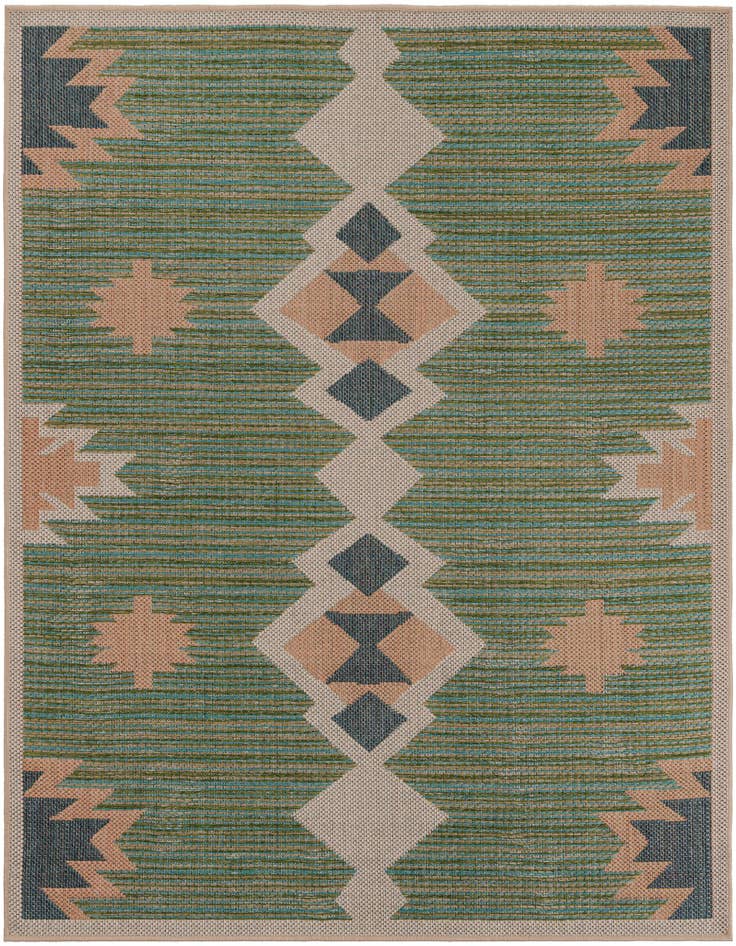 Detail image of 6' x 6' Easy-Clean Baja Indoor / Outdoor Square Rug
