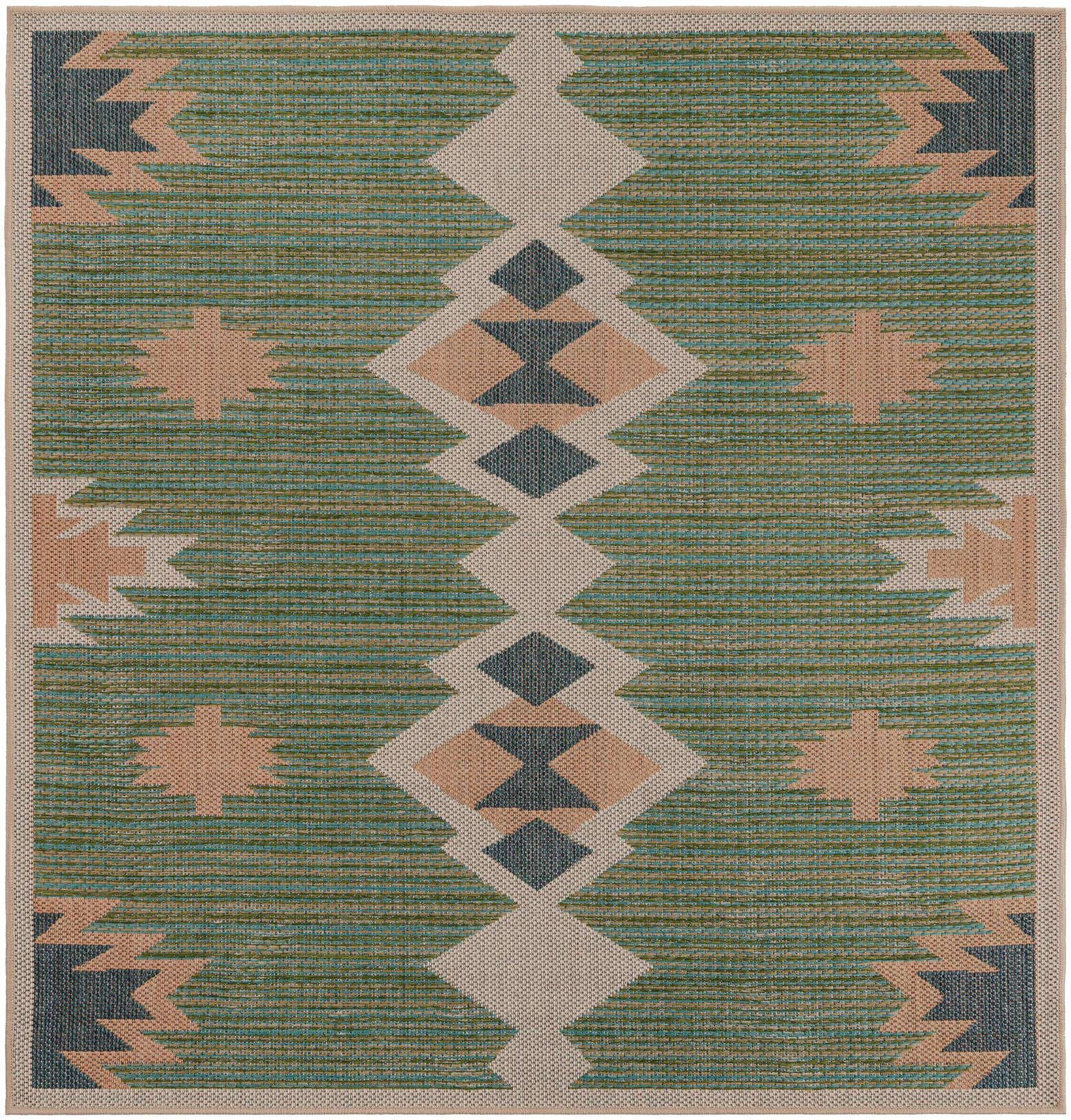 6' x 6' Easy-Clean Baja Indoor / Outdoor Square Rug