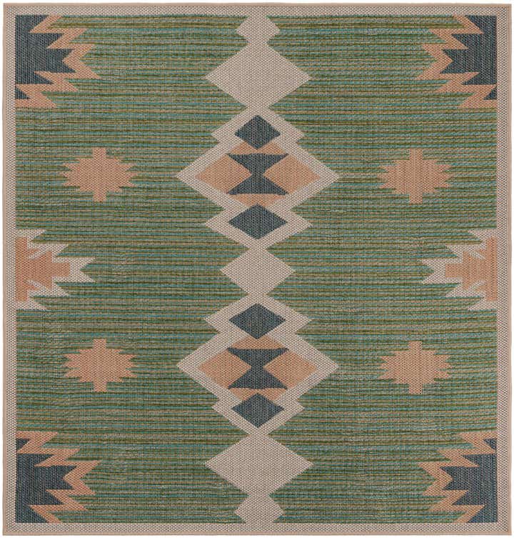 6' x 6' Easy-Clean Baja Indoor / Outdoor Square Rug