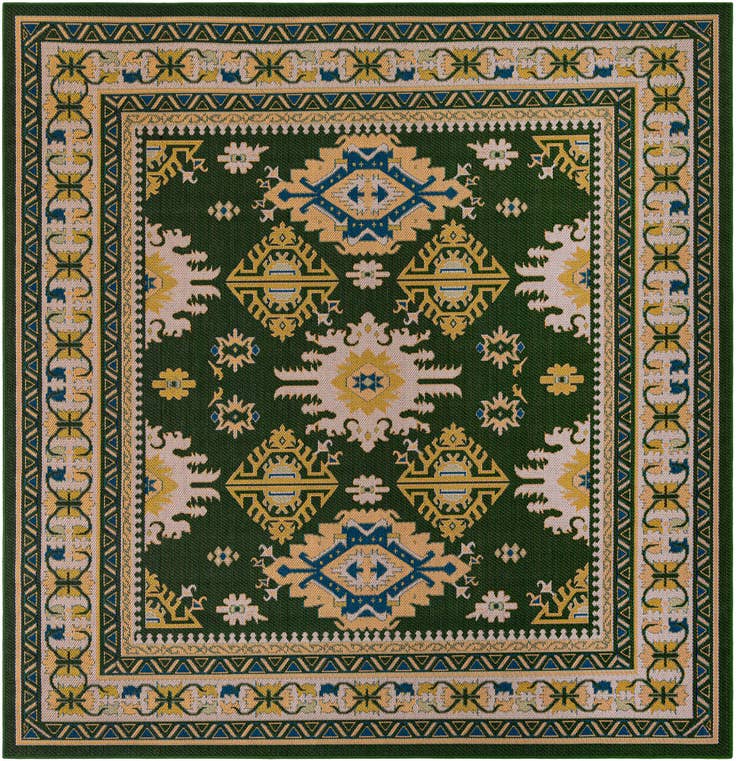 Detail image of 10' x 10' Easy-Clean Baja Indoor / Outdoor Square Rug