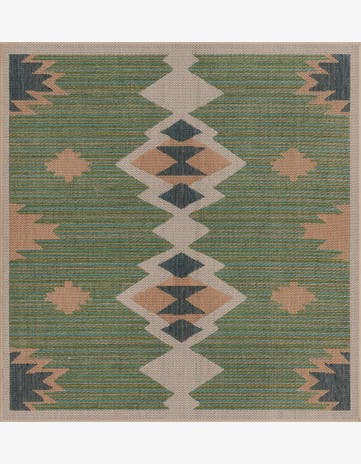 5' 3 x 5' 3 Easy-Clean Baja Indoor / Outdoor Square Rug