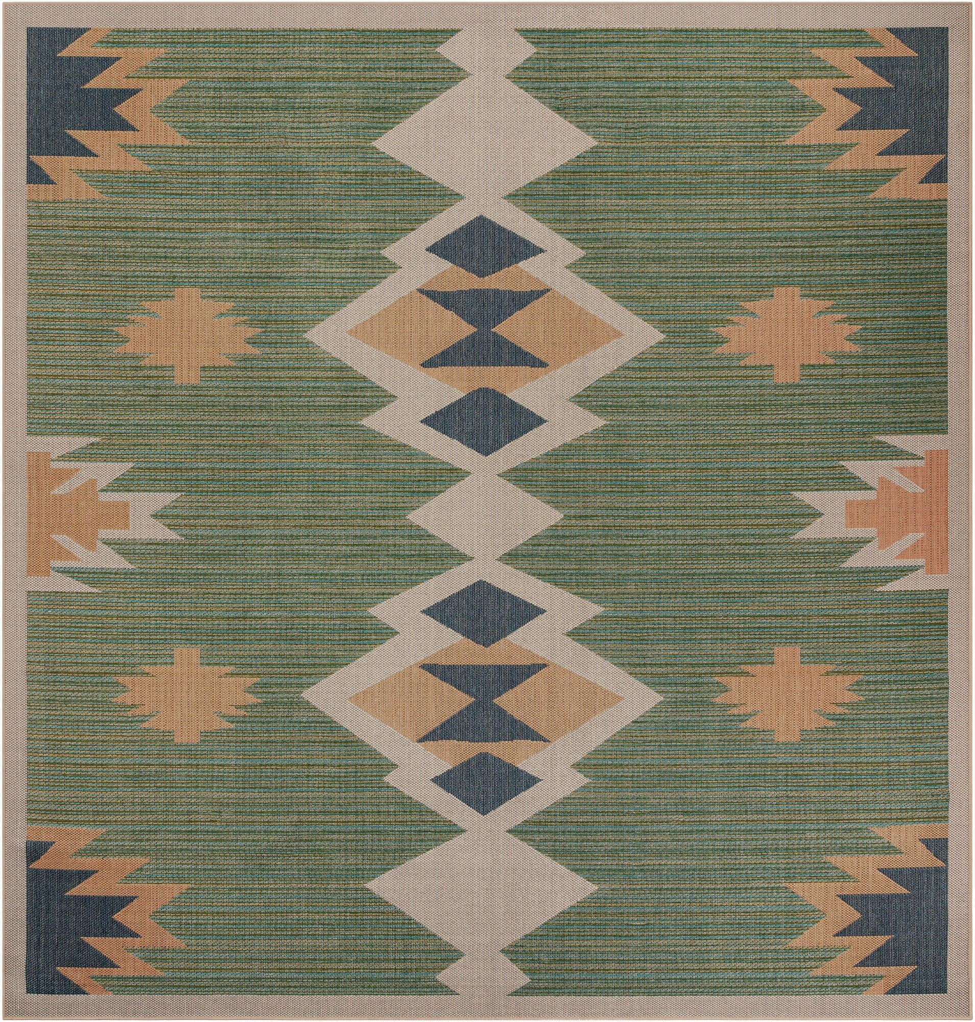 12' x 12'  Washable Baja Indoor / Outdoor Square Rug