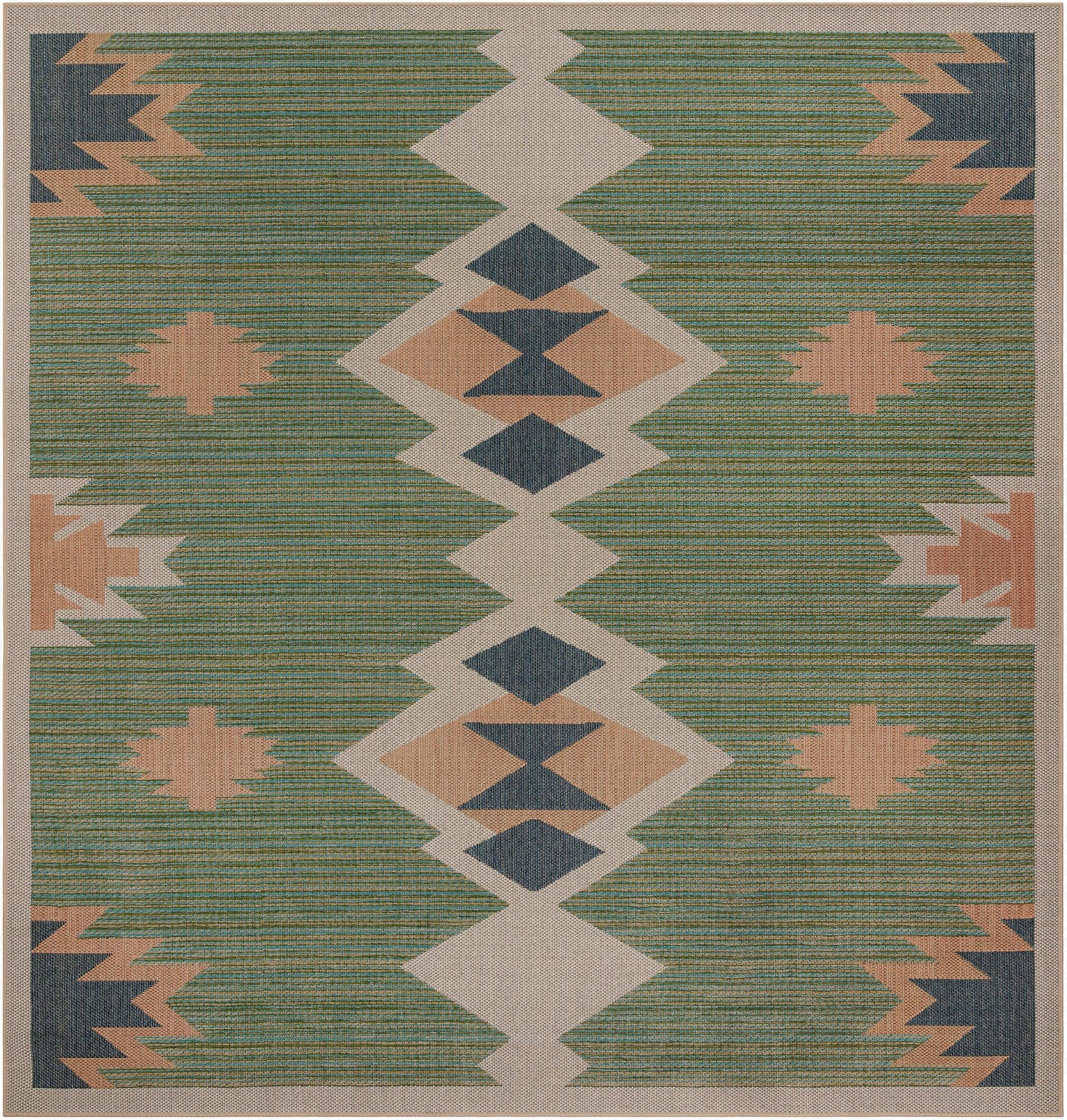 10' x 10'  Washable Baja Indoor / Outdoor Square Rug