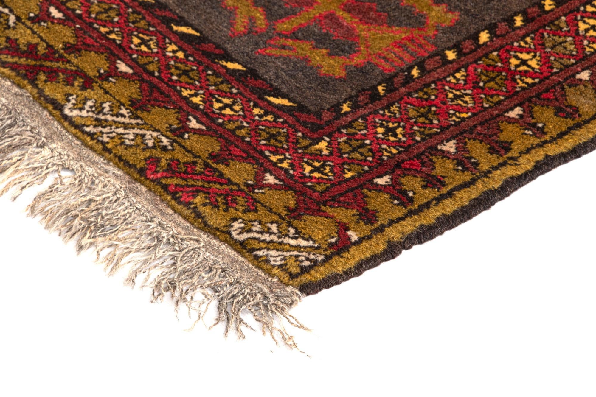 1' 8 x 2' 3 Balouch Wool Square Rug