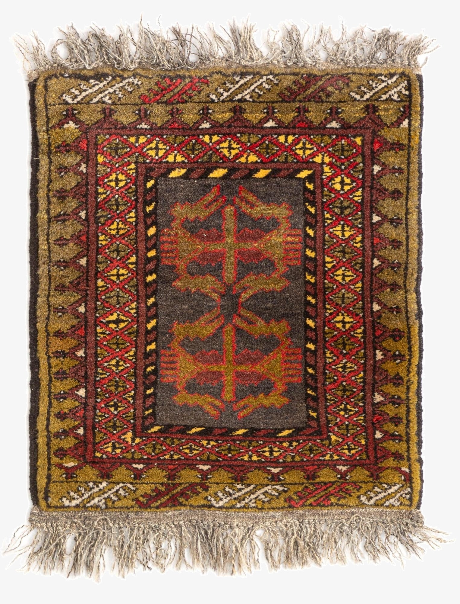 1' 8 x 2' 3 Balouch Wool Square Rug