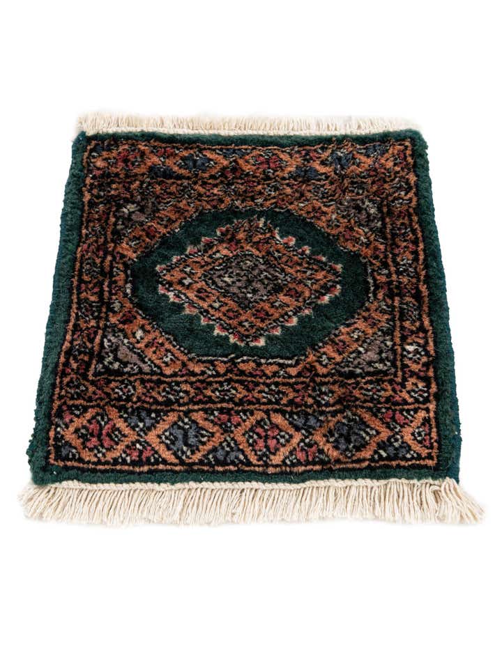 35cm x 35cm Hand Knotted Bokhara Oriental Wool Square Rug