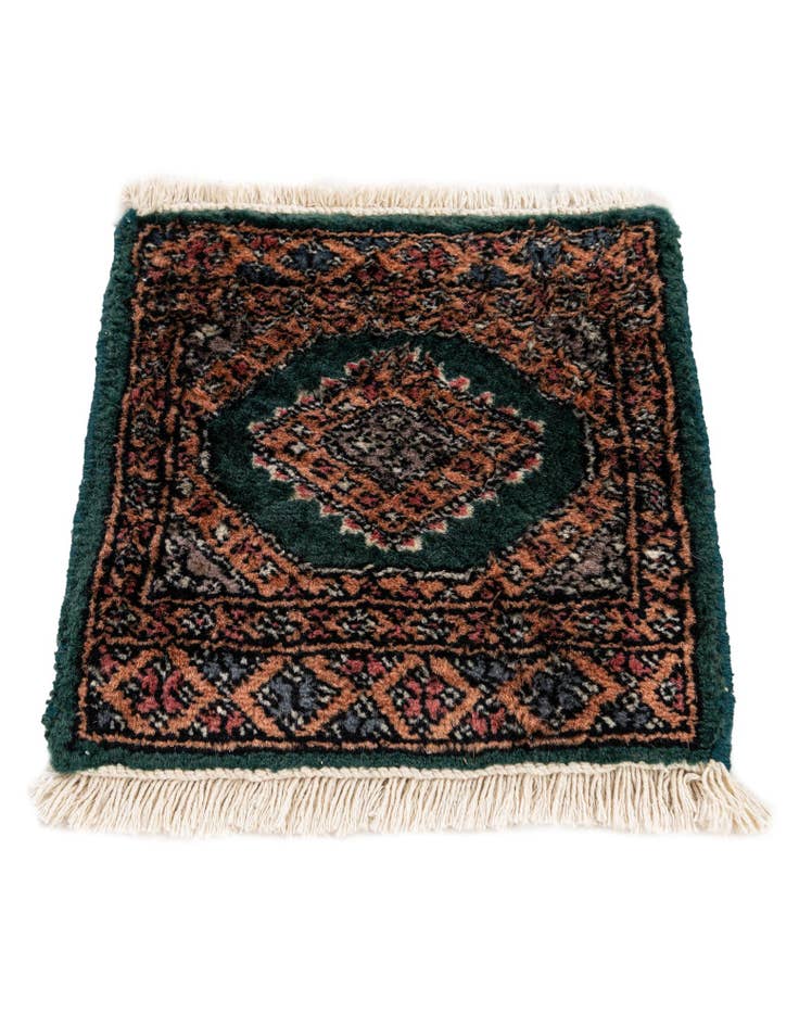 Detail image of 35cm x 35cm Hand Knotted Bokhara Oriental Wool Square Rug