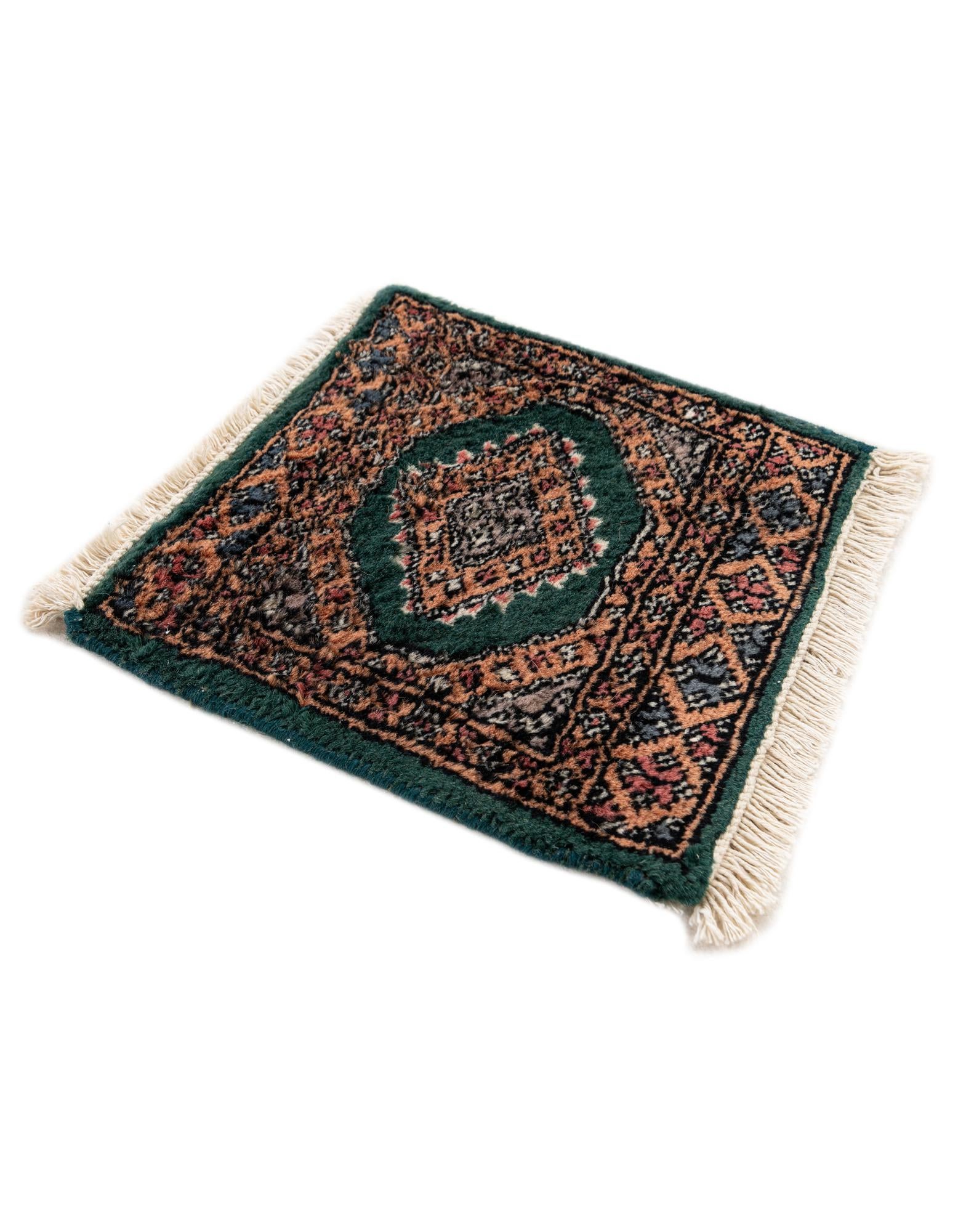 35cm x 35cm Hand Knotted Bokhara Oriental Wool Square Rug