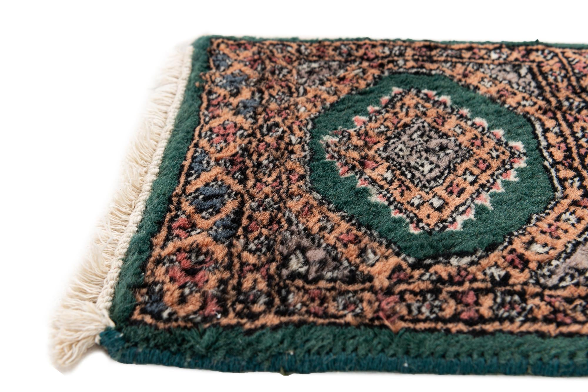 35cm x 35cm Hand Knotted Bokhara Oriental Wool Square Rug