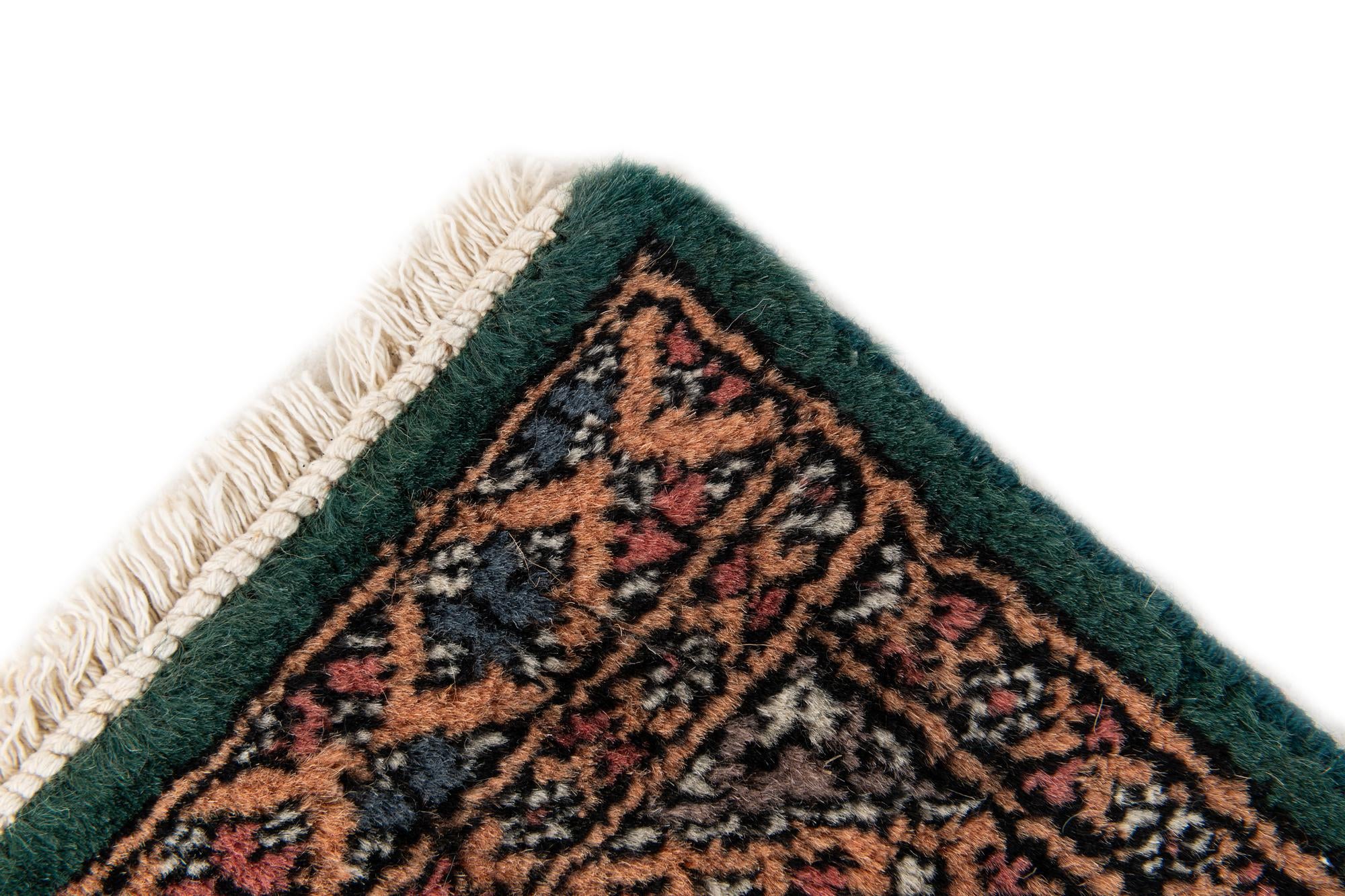 35cm x 35cm Hand Knotted Bokhara Oriental Wool Square Rug