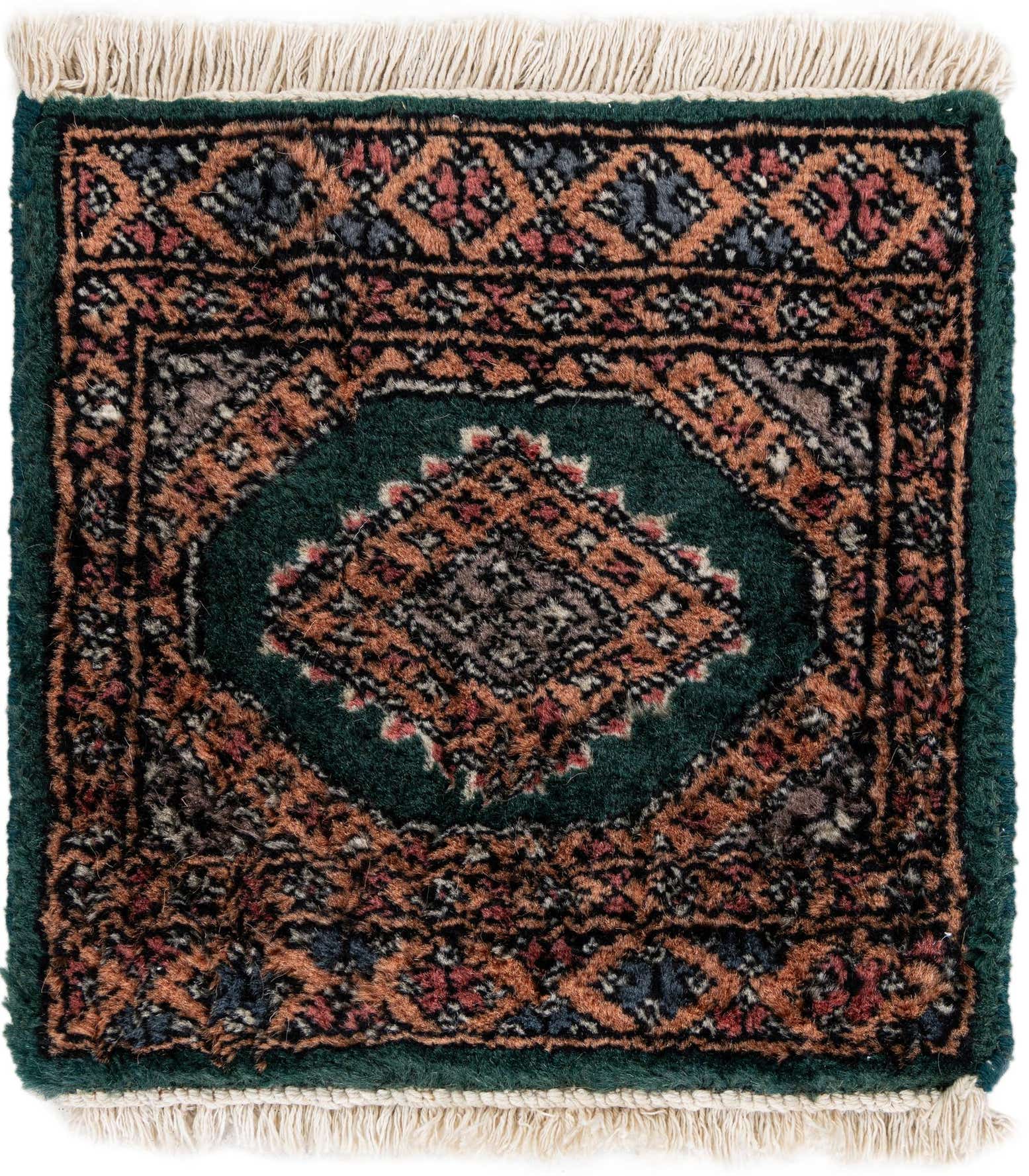 35cm x 35cm Hand Knotted Bokhara Oriental Wool Square Rug