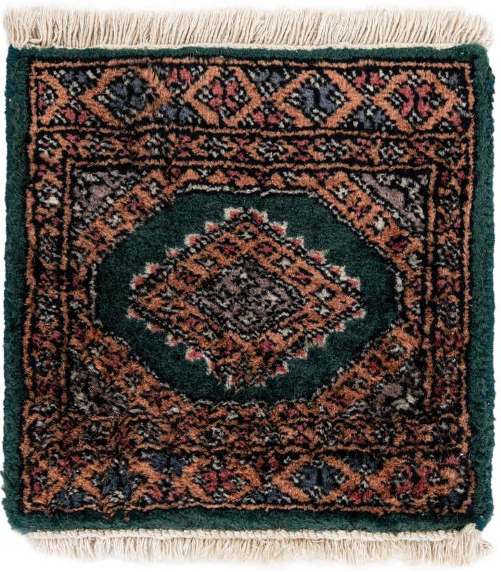 35cm x 35cm Hand Knotted Bokhara Oriental Wool Square Rug