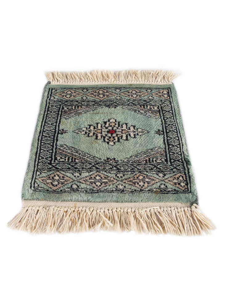 Detail image of 1' x 1' Hand Knotted Bokhara Oriental Wool Square Rug