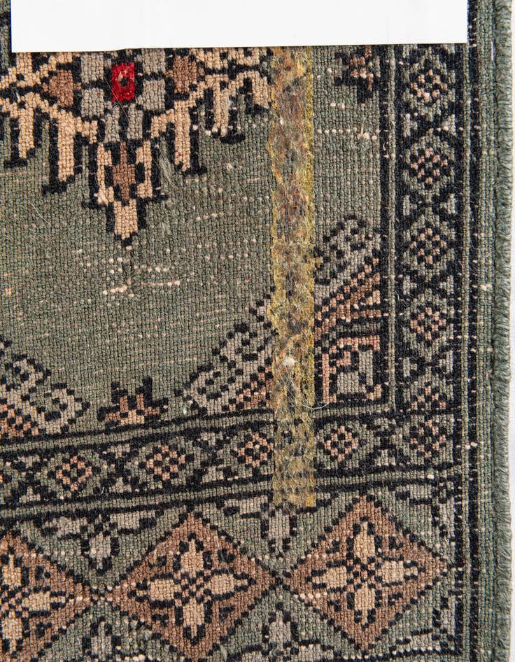Detail image of 1' x 1' Hand Knotted Bokhara Oriental Wool Square Rug