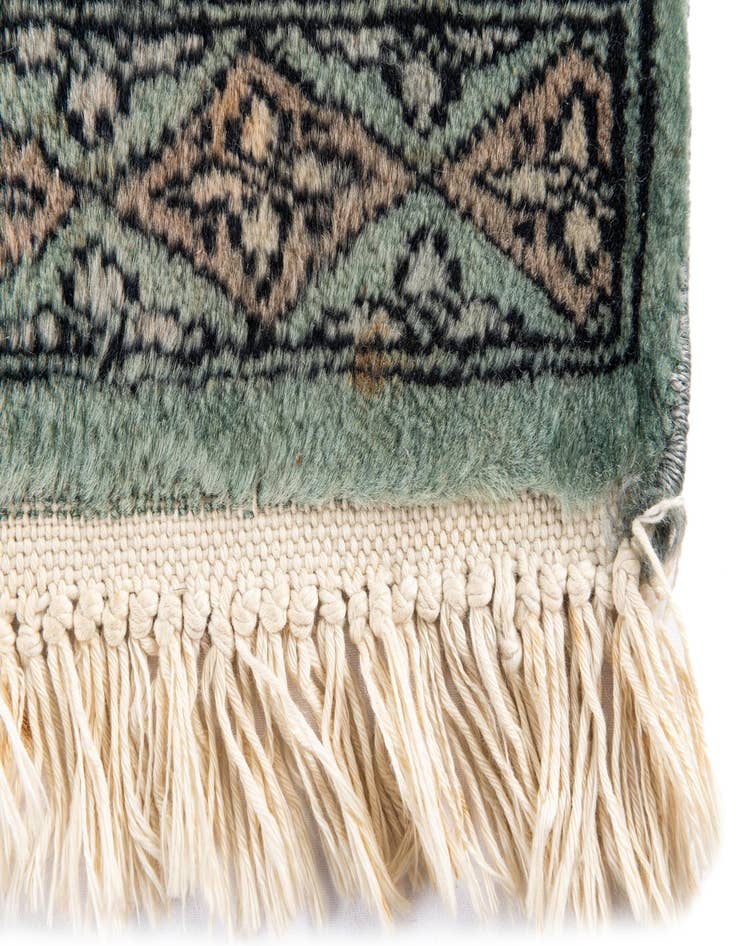 Detail image of 1' x 1' Hand Knotted Bokhara Oriental Wool Square Rug