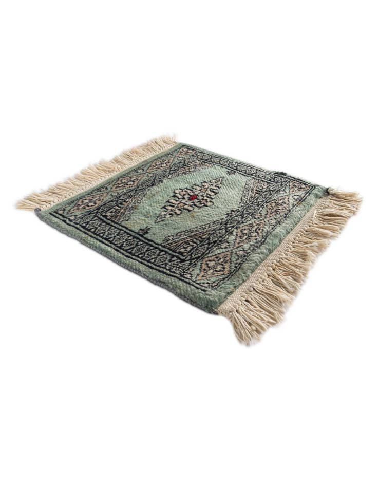 Detail image of 1' x 1' Hand Knotted Bokhara Oriental Wool Square Rug