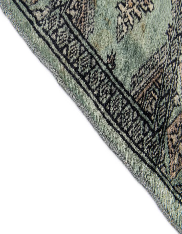 Detail image of 1' x 1' Hand Knotted Bokhara Oriental Wool Square Rug