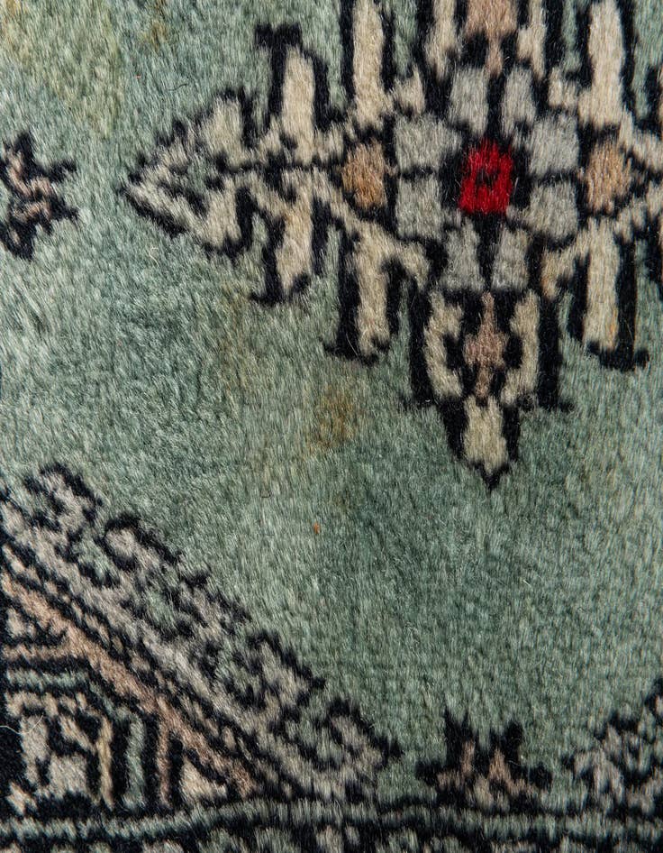 Detail image of 1' x 1' Hand Knotted Bokhara Oriental Wool Square Rug