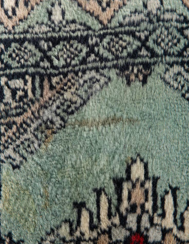 Detail image of 1' x 1' Hand Knotted Bokhara Oriental Wool Square Rug