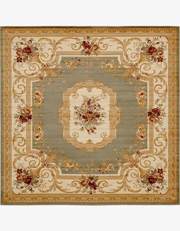 Green Chateau Square Rug