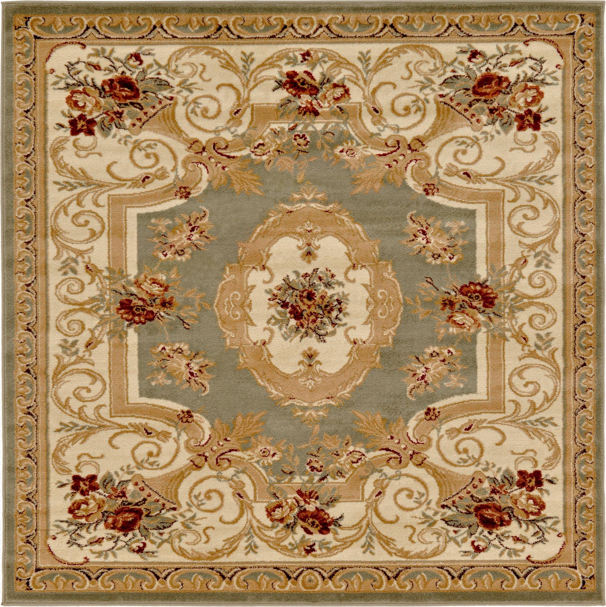 185cm x 185cm Classic Aubusson Cuadrado Alfombra