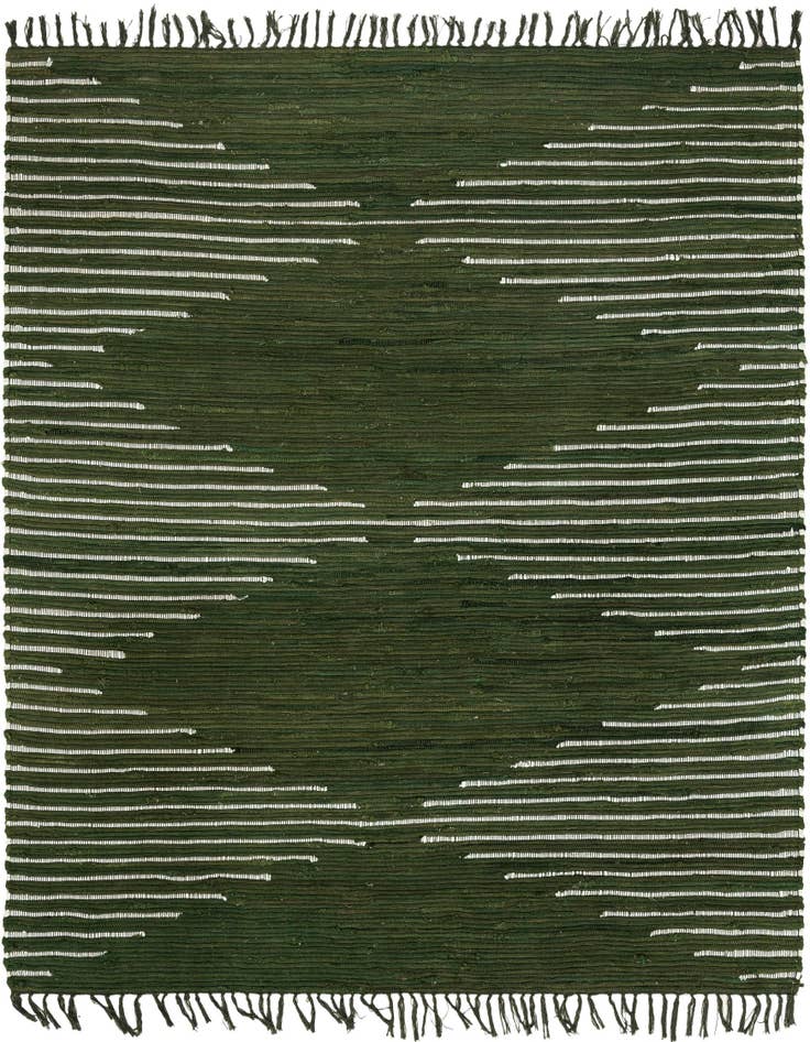 Detail image of 7' 1 x 7' 1 Hand Woven Chindi Cotton Square Rug