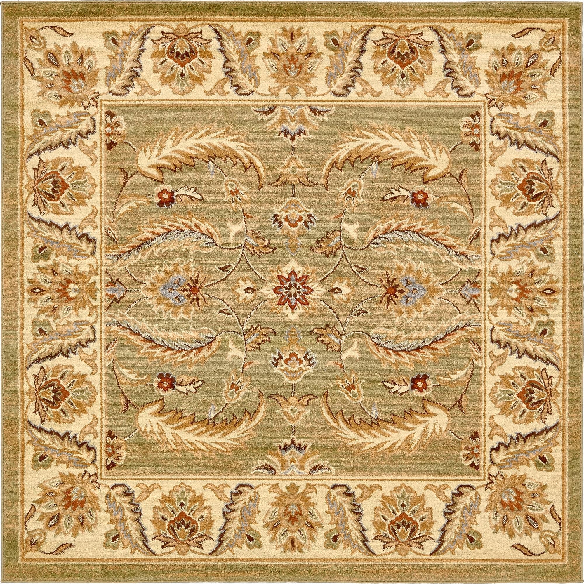 6' x 6' Classic Agra Square Rug