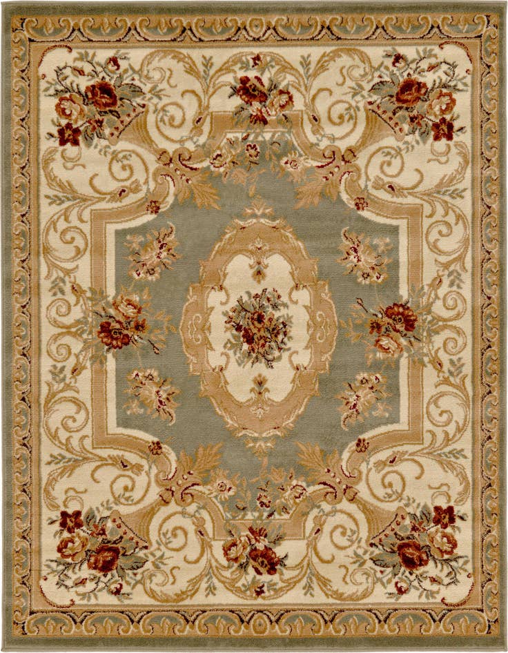 Detail image of 6' x 6' Classic Aubusson Square Rug