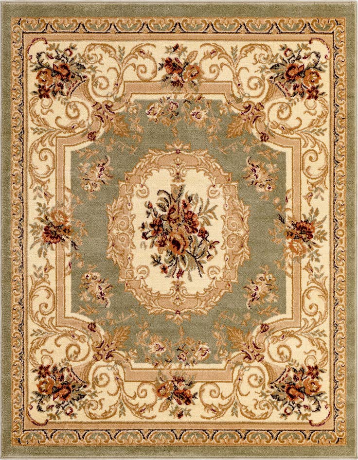 Detail image of 5' 3 x 5' 3 Classic Aubusson Square Rug