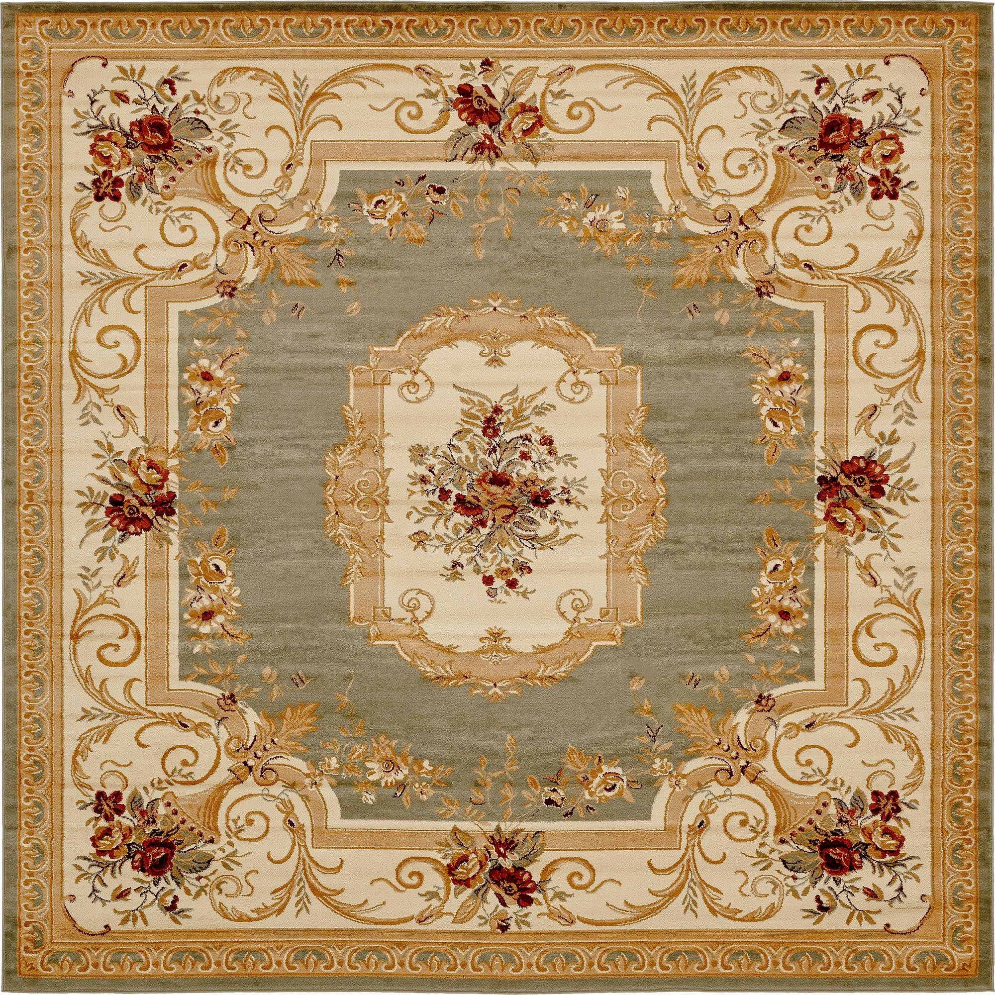 Primary image 10' x 10' Classic Aubusson Square Rug