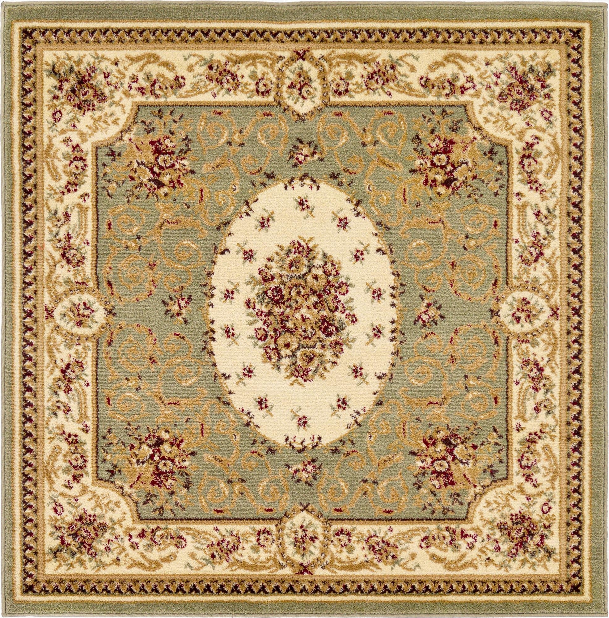 Primary image 4' x 4' Classic Aubusson Square Rug