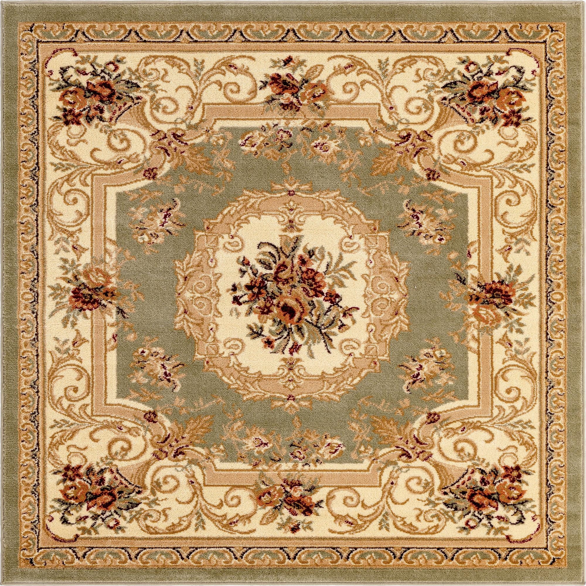 Primary image 5' 3 x 5' 3 Classic Aubusson Square Rug