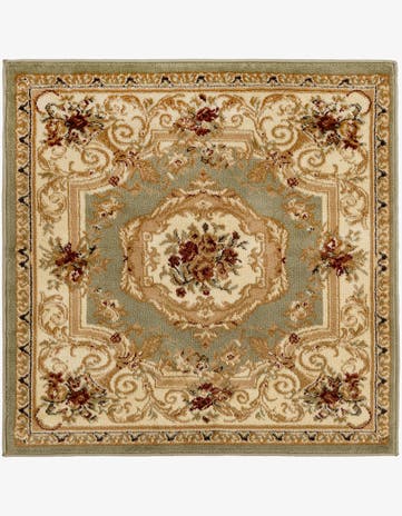 3' x 3' Classic Aubusson Square Rug