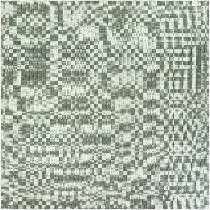 Detail image of 12' x 12' Hand Woven Geo Trellis Flatweave Square Rug