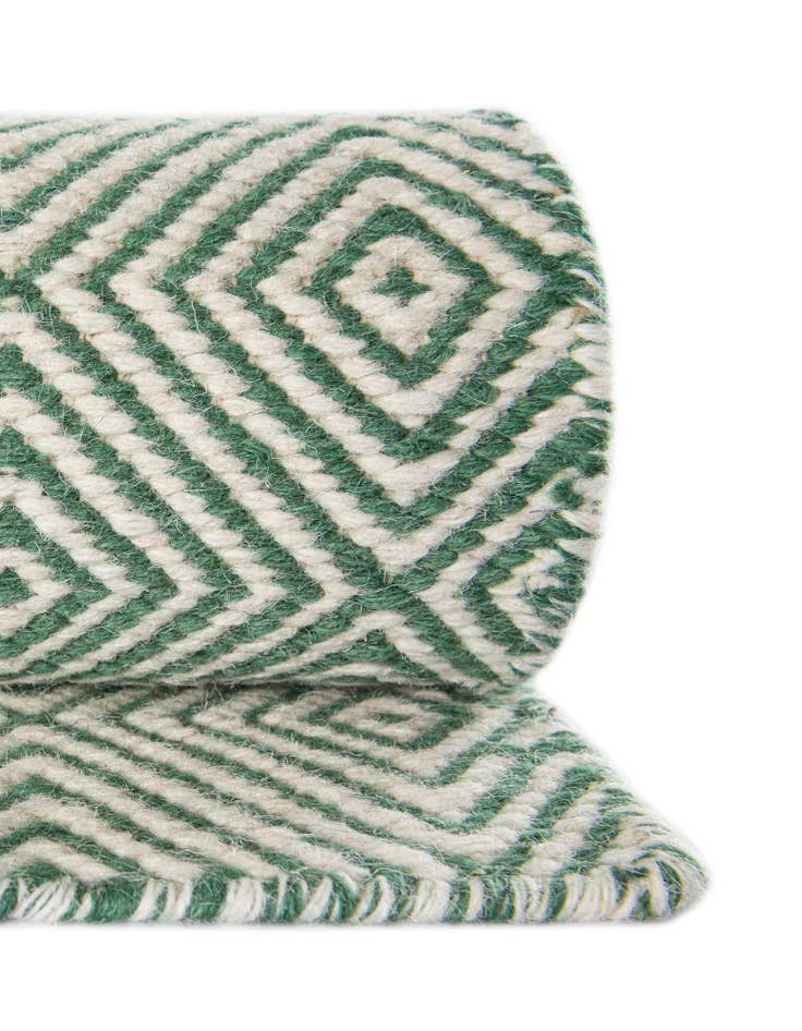 Detail image of 10' x 10' Hand Woven Geo Trellis Flatweave Square Rug
