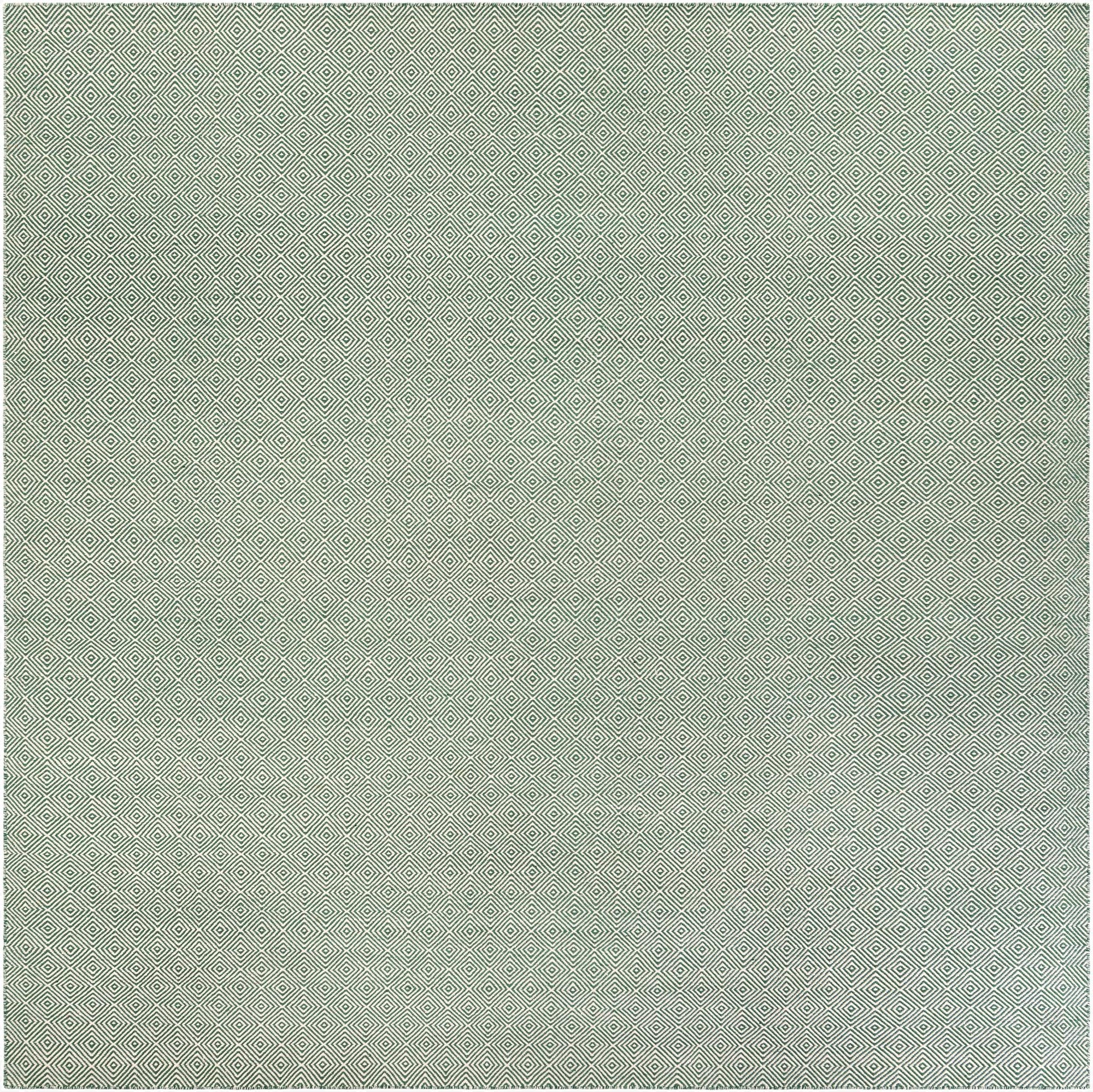 Primary image 12' x 12'  Hand Woven Geo Trellis Flatweave Square Rug