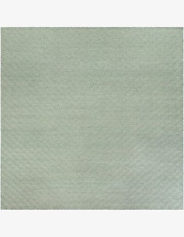 Green Hand Woven Geo Trellis Flatweave Square Rug